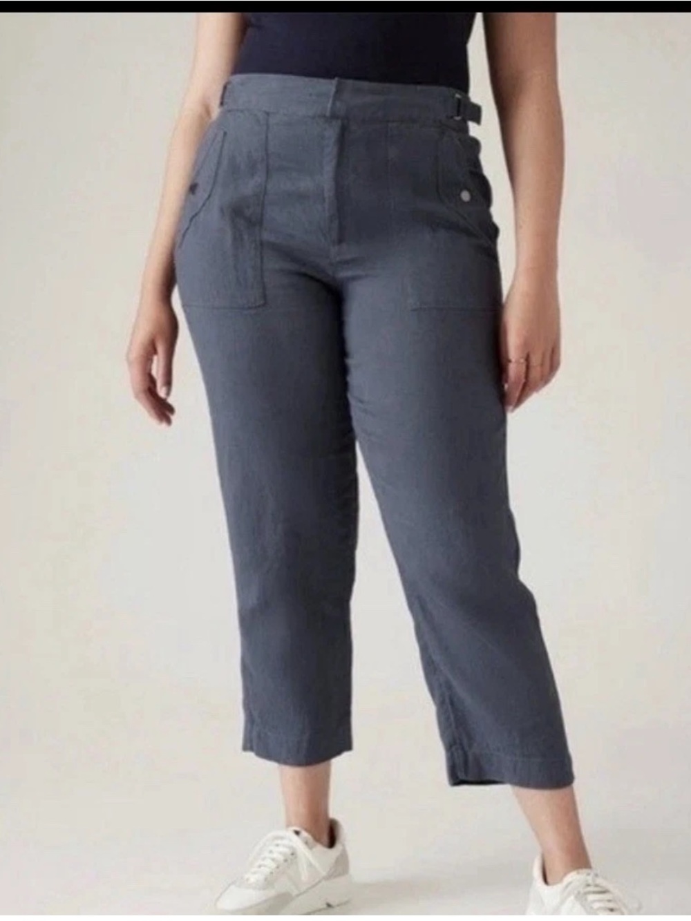 Athleta Voyager Cropped Linen Pants